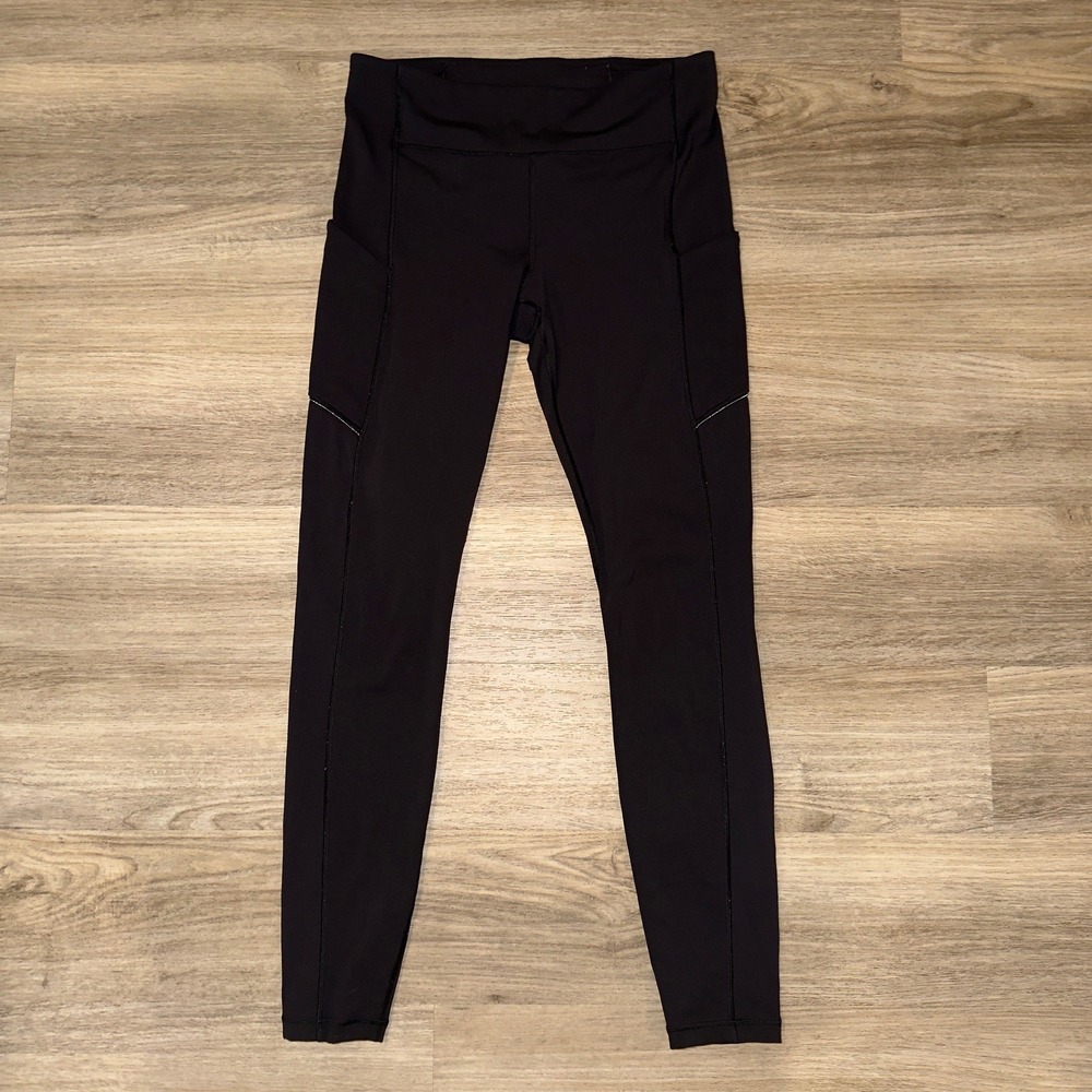 Lululemon Speed Up Tight Full‎ On Luxtreme 28 Black Leggings Pockets Sz 8